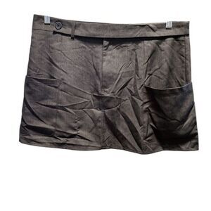 NWT Noisy May Women’s Charcoal Gray Mini Skirt Belt Accent Front Pockets - XL